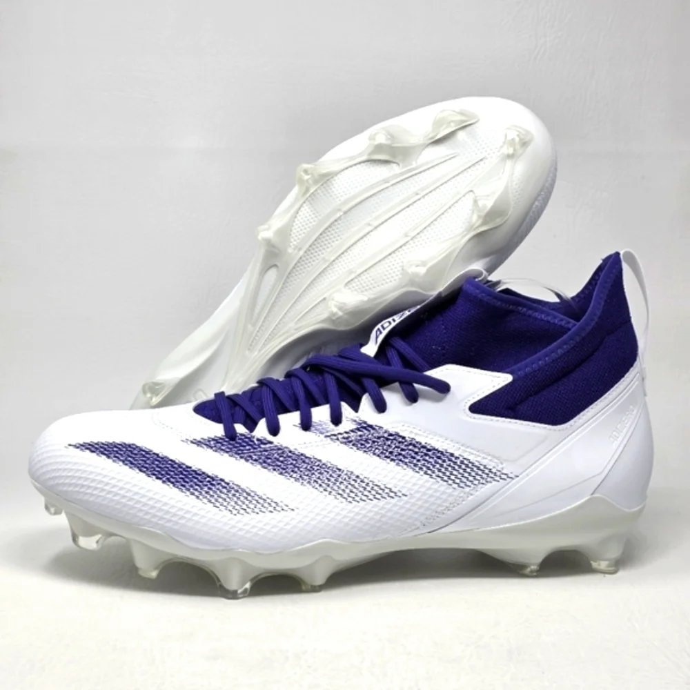 adidas adizero Impact Football Cleats Team Purple White IF2480 Men’s Size 16 New